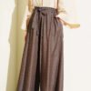Oversize Trousers with Ties Brown