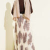 Pleated Chiffon Skirt Brown - Image 3