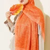Soft Paisley Motif Scarf Orange - الصورة 2