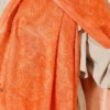 Soft Paisley Motif Scarf Orange - الصورة 4