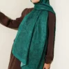 Soft Paisley Motif Scarf Emerald - immagine 2