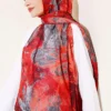 Palette Pattern Shawl Burgundy – Bild 2