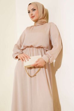 Vue alternative de Shiny Tulle Dress Beige