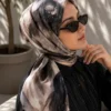 Pastel Flower Pattern Scarf Series Beige