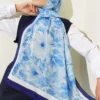 Bamboo Crinkle Shawl Navy Blue
