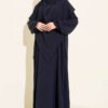 Veiled Wide Abaya Navy Blue