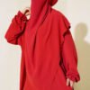 Veiled Wide Abaya Pomegranate Blossom – Image 2