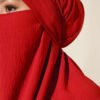Veiled Wide Abaya Pomegranate Blossom – Image 4