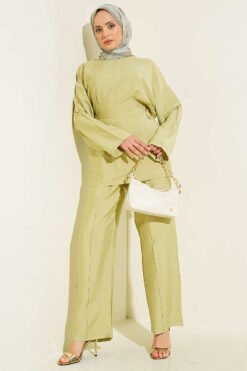Belted Side Wrap Set with Pen Details