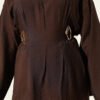 Belted Side Wrap Set with Pen Details Brown - immagine 4