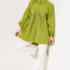 Pleated Floral Embroidered Shirt - Imagen 2