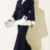 ⁦Pleated Detail Double Set Navy Blue⁩ - الصورة ⁦2⁩