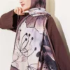 Poppy Pattern Modal Shawl Mink