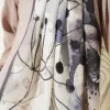 ⁦Poppy Pattern Modal Shawl Beige⁩ - الصورة ⁦4⁩