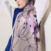 Poppy Pattern Modal Shawl Black - Afbeelding 7