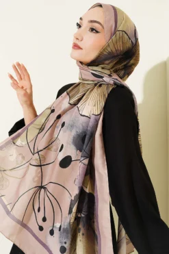 Vista alternativa di Poppy Pattern Modal Shawl