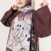 Poppy Pattern Modal Shawl Mink - Image 2