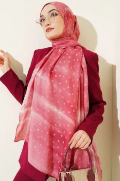 Vista alternativa di Polka Dot Gradient Shawl Pink