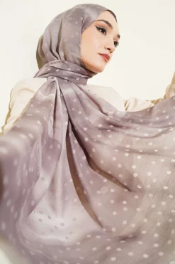 Polka Dot Gradient Shawl Mink
