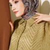 Retro Pattern Elegance Scarf Grey - Imagen 2