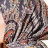 Retro Pattern Elegance Scarf Grey - Imagen 4