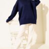 ⁦Ribbed Knit Tunic Navy Blue⁩ - الصورة ⁦2⁩