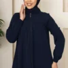 Robalı Young Modest Coat Navy Blue - الصورة 2