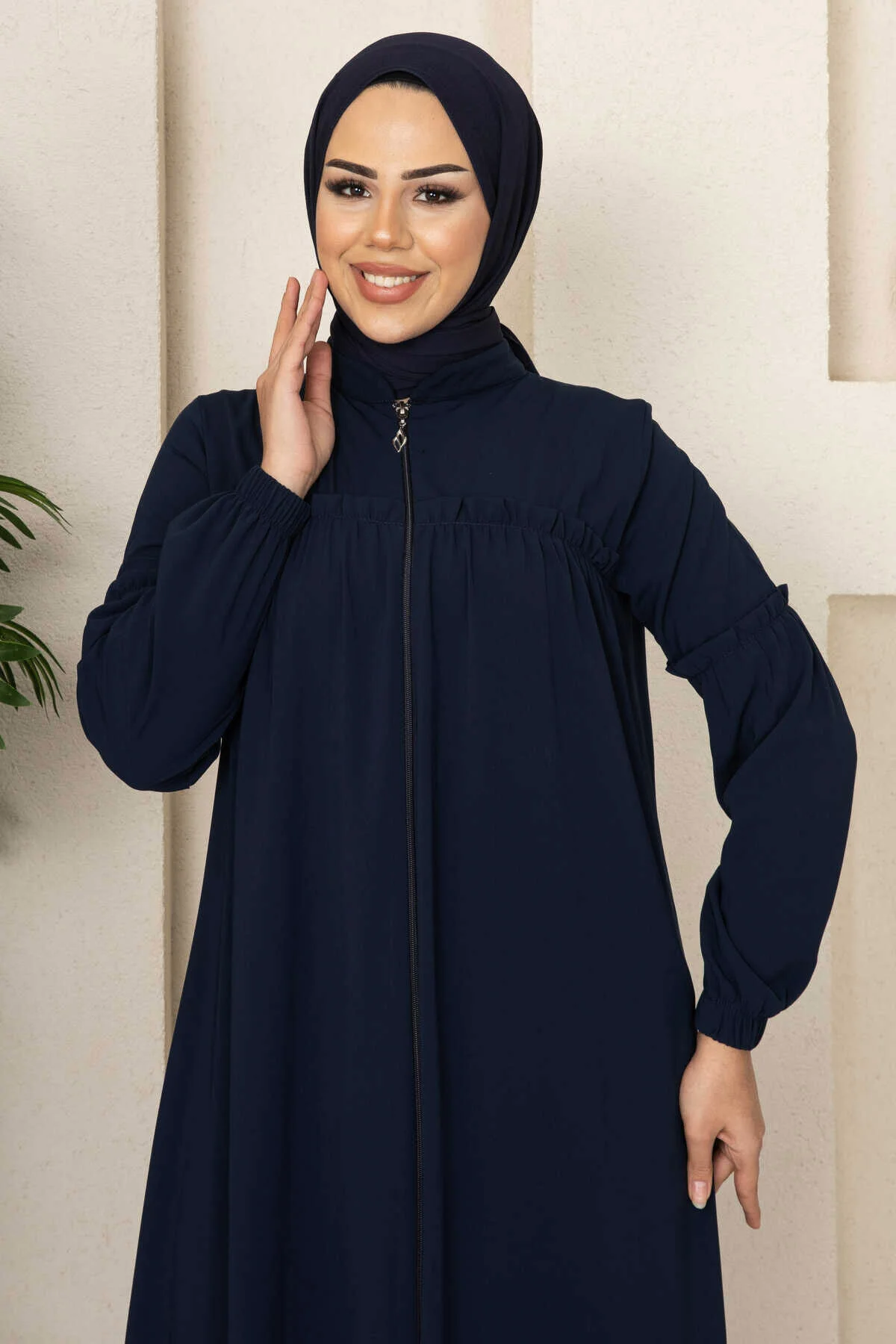 Robalı Young Modest Coat Navy Blue - الصورة 2