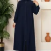 Robalı Young Modest Coat Navy Blue - الصورة 4