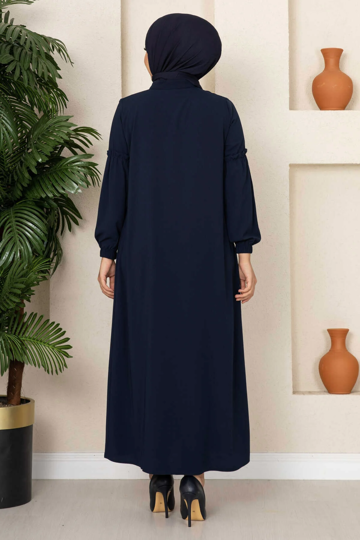 Robalı Young Modest Coat Navy Blue - الصورة 5