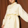 Fake Pocket Clasp Mini Stone Detailed Two-Piece Set Yellow - Imagen 2