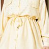 Fake Pocket Clasp Mini Stone Detailed Two-Piece Set Yellow - Imagen 4