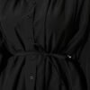 Oversized Short Shirt with Loose Sleeves Black - Imagen 4