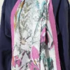 Ivy Pattern Bamboo Crinkle Shawl - Image 4