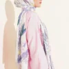 Ivy Pattern Bamboo Crinkle Shawl Beige - الصورة 3