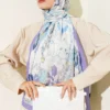 Ivy Pattern Bamboo Crinkle Shawl Lilac