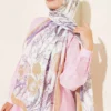 Ivy Pattern Bamboo Crinkle Shawl - Image 2
