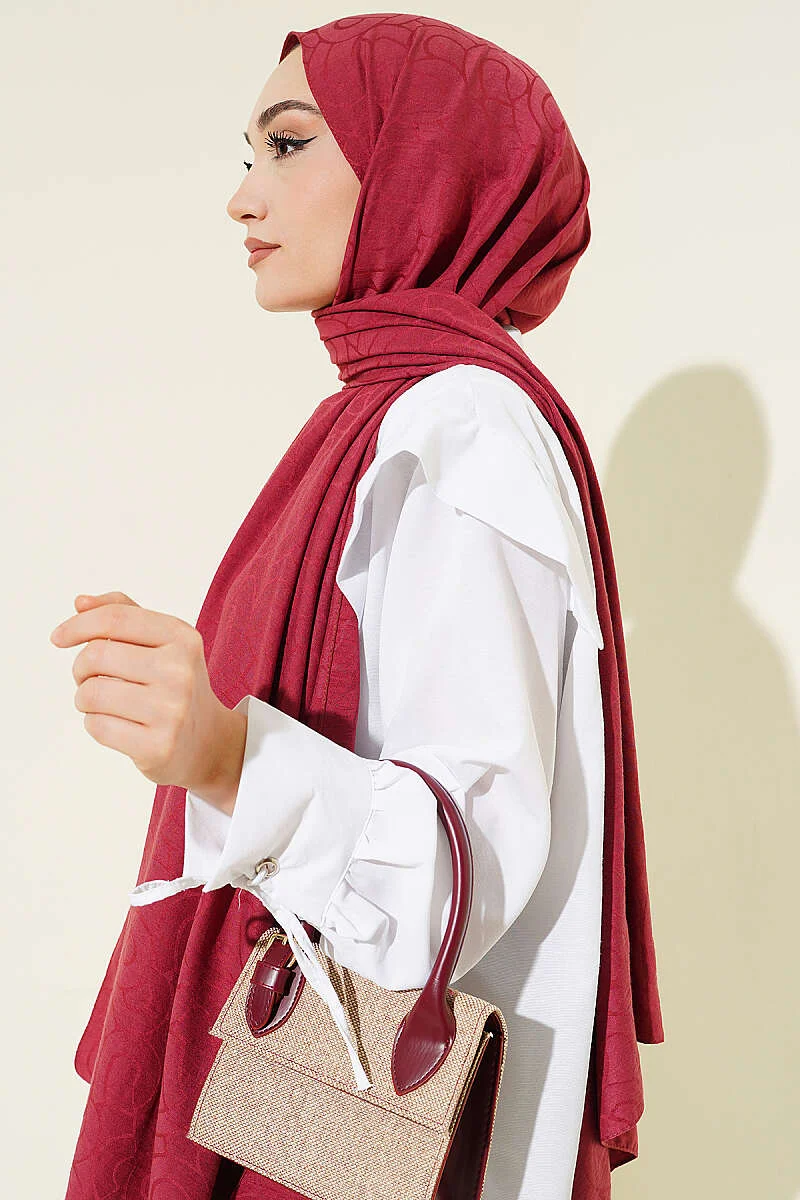 Twisted Pattern Cotton Ayrobin Scarf - immagine 3