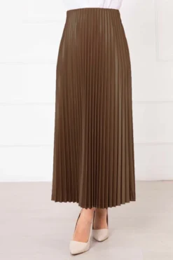 Alternative view of Sena Pleated Skirt Camel