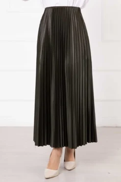 Alternative view of Sena Pleated Skirt Khaki