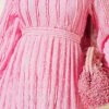 Striped Ruffled Belted Dress Pink - Image 4