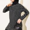 Striped Tunic Black
