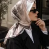 Soft Flower Pattern Scarf Series Brown