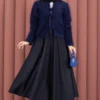 Soft Checkered Skirt Indigo – Bild 3