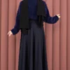 Soft Checkered Skirt Indigo – Bild 5