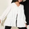 Tunnel Gathered Kimono White