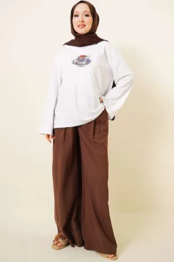 منظر بديل لـ Turkish Coffee Printed Tunic White