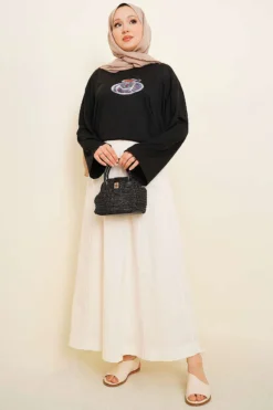 Vue alternative de Turkish Coffee Printed Tunic Black