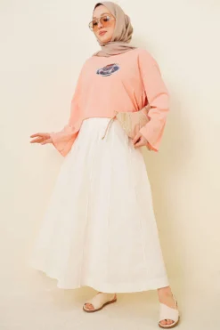 Vue alternative de Turkish Coffee Printed Tunic Salmon