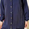 Stone Striped Modal Two-Piece Set Navy Blue - Imagen 4